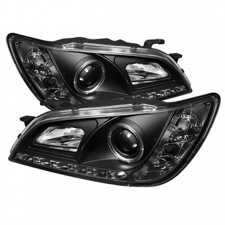 Ксеноновые фары, Spyder Auto, для Lexus IS300 2001-2005, LED Halo, (Black)
